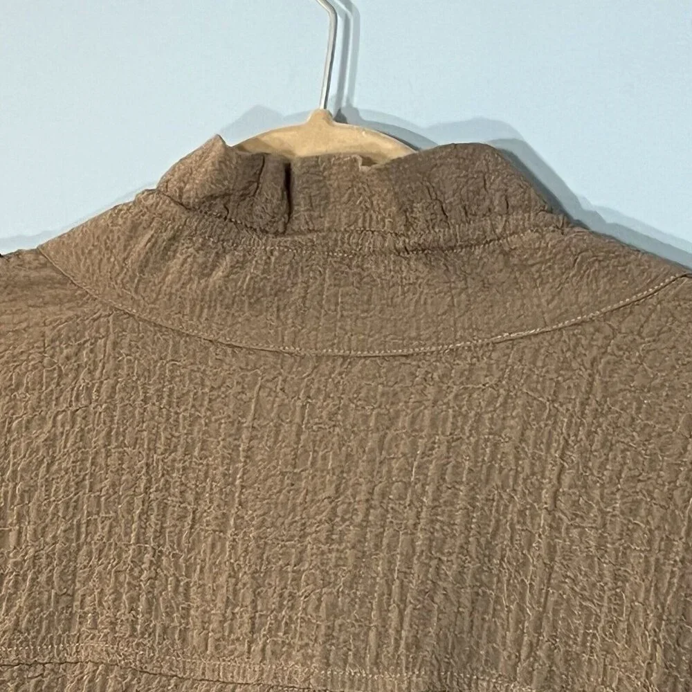 Ali Miles Boho Button Tunic Top Size XL Sleeveless Lagenlook Minimalist Pockets - Picture 5 of 11